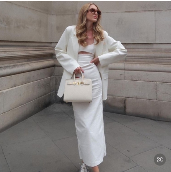 Zara * CUT OUT LINEN BLEND DRESS - Picture 13 of 15